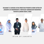 Selamat & Sukses Atas Prestasi Peserta Didik MTsN 29 Jakarta Di Madrasah / Sekolah Unggulan Nasional Tahun Ajaran 2024 / 2025